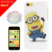 Cover custodia Plastic Case per Iphone 5C Minions Pattern