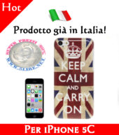 Cover Bumper Case Custodia in plastica per iPhone 5C modello bandiera UK