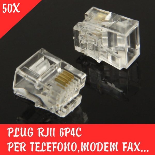 HAWAKA 2 Pack Telefono RJ11 6P4C Adattatore A 2 Vie, RJ11 6P4C - Foto 2