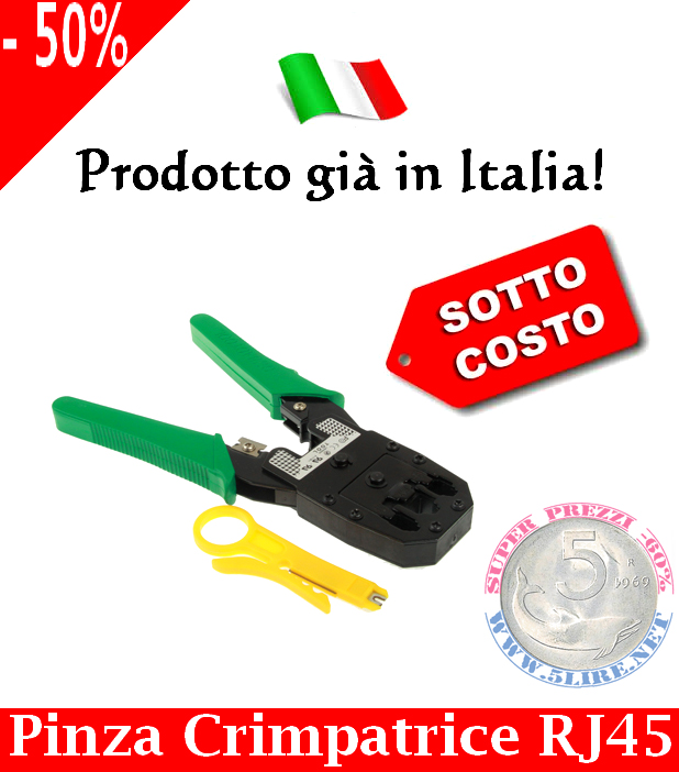 Pinza Crimpatrice RJ45 Connettori Ethernet RJ11 RJ12