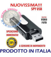 chiavetta Usb con telecamera a colori e dvr, anche su rilevazione di movimento.