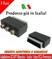 Adattatore Scart Rca per Tv Dvd