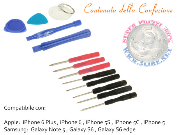 Kit riparazione iPhone Samsung set Cacciaviti universali