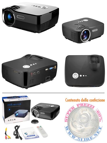 Proiettore Led Portatile Lumen 1200