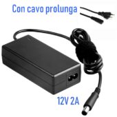 Alimentatore 12V 2A Ampere per Apparecchiature elettroniche.