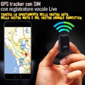 GPS tracker con sim e registratore vocale Live